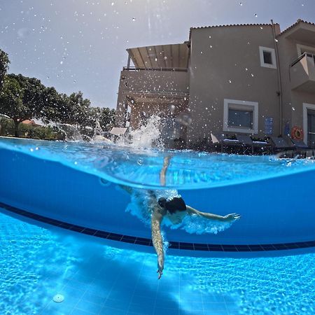 Four Seasons Private Villa - Seaview - Big Heated Pool - Gym - Sport Activities Gouves Bagian luar foto