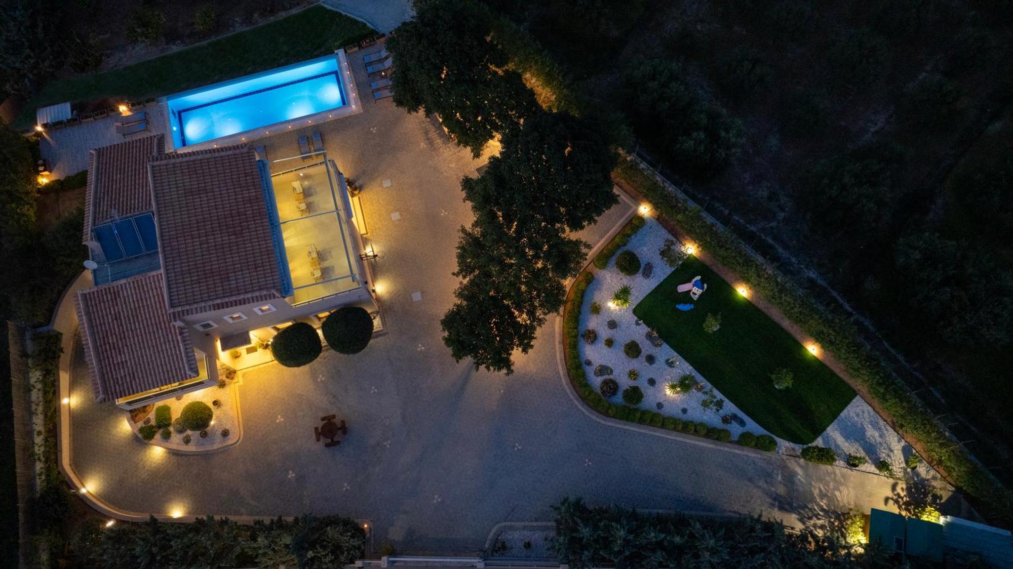 Four Seasons Private Villa - Seaview - Big Heated Pool - Gym - Sport Activities Gouves Bagian luar foto